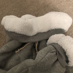 Fur lined sweatpants